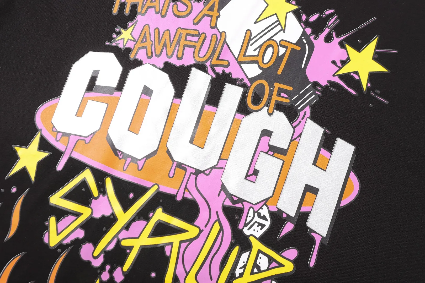 2245# / / ｜ THAT'S A AWFUL LOT OF COUGH SYRUP In Stock T （fabric):32 Sizes（size）：S-M L X L （colour）： / /